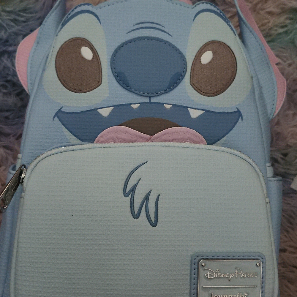 Loungefly Stitch Mini Backpack in Blue and Pink